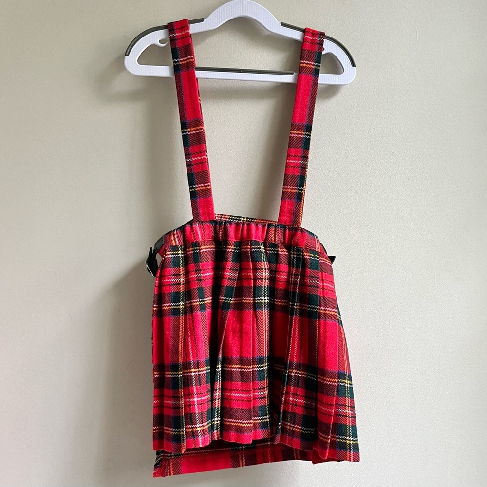 O’Neil of Dublin | Red Wool Tartan Plaid Kilt Jumper Dress Toddler Ireland 3/4 - Picture 2 of 5